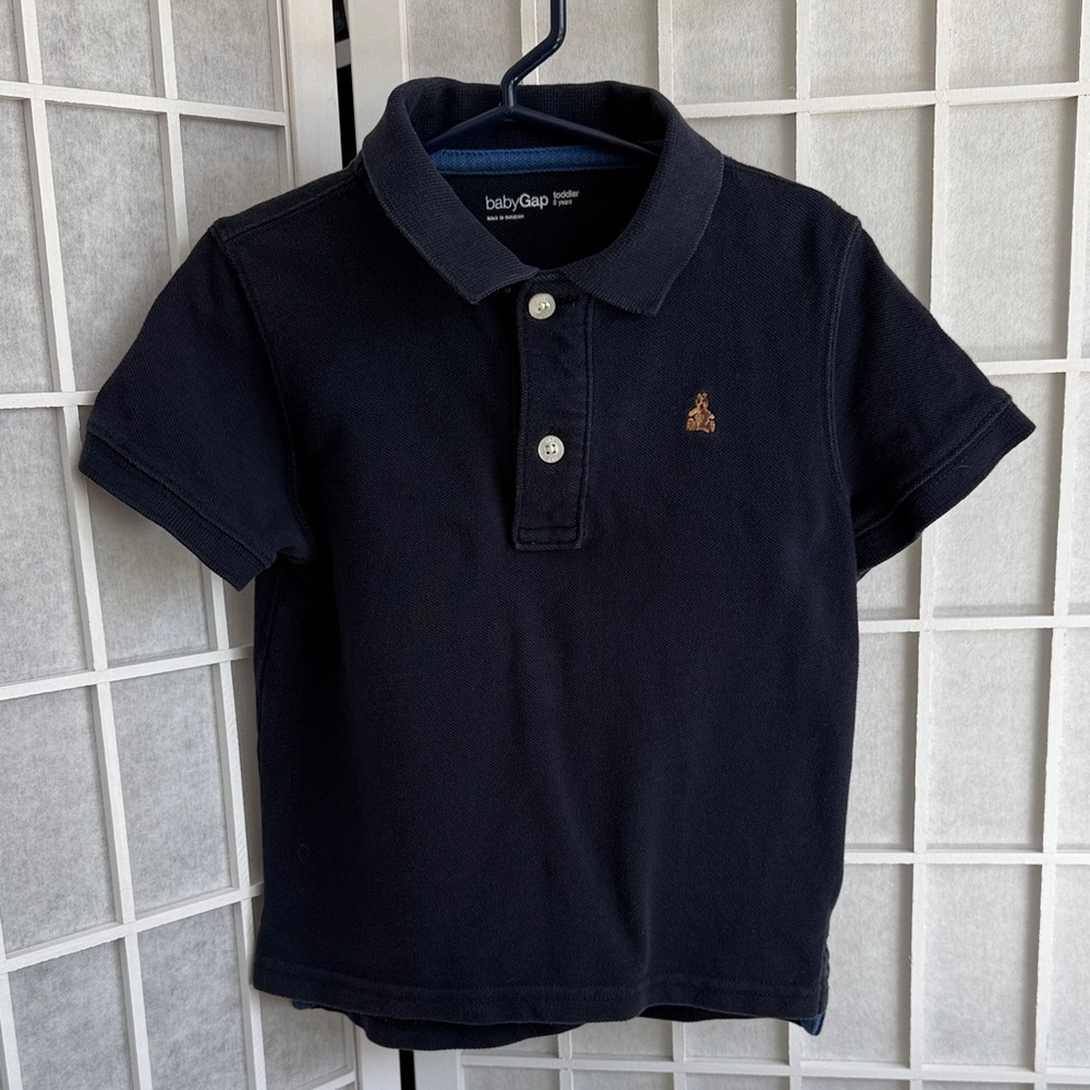 baby GAP Dark Blue boys Polo Shirt Size 3T